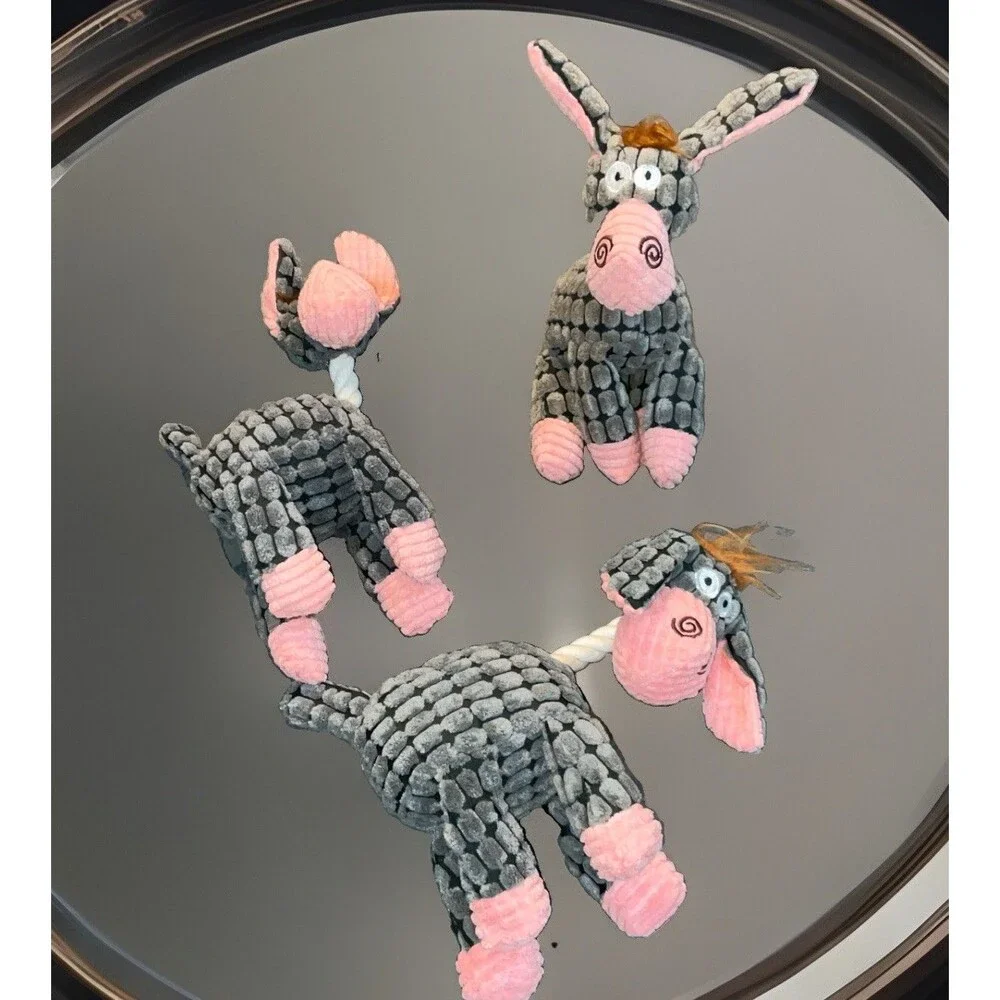 Dog Chew toy Donkey - squeaker- rope- teeth cleaning